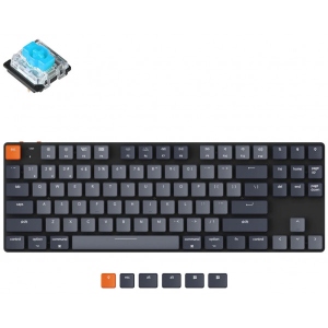 Клавіатура бездротова Keychron K1SE Gateron Blue White Led WL UA Black