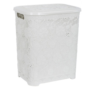 Кошик для білизни VIOLET HOUSE 0418 Ажур White 45 л
