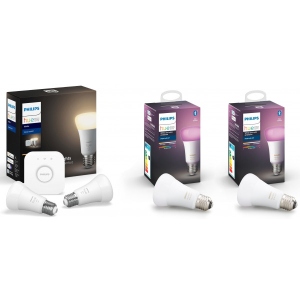 Розумна лампа Philips Bridge E27 White 2 шт. та E27 RGB 2 шт. (BRIDGE+E27W2P+E27RGB2P) замовити в Україні