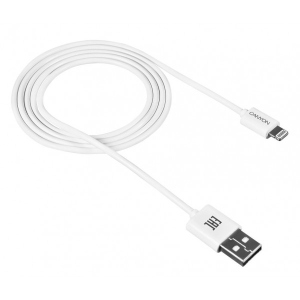 Кабель синхронізації даних Canyon Lightning USB for Apple 1m White (CNE-CFI1W)