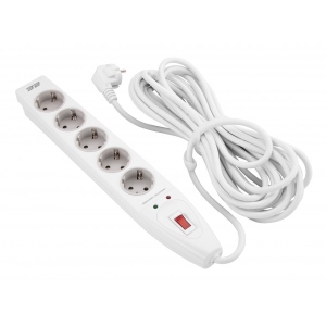 Мережевий фільтр 2E 5XSchuko 10 м White (2E-SP515M10WH)