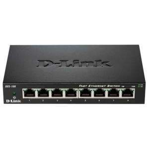 Коммутатор локальної мережі (Switch) D-Link DES-108/E