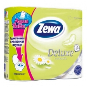 Туалетний папір Zewa Deluxe 3-слойная Ромашка Белая 4 шт. (7322540060133)