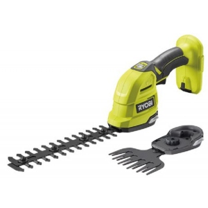 Ножиці акумуляторні для газону Ryobi RY18GSA-0 + насадка-кущоріз 18В ONE+ без АКБ та ЗП