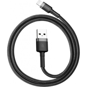 Кабель синхронізації даних Baseus Cafule USB Lightning 1m Black/Grey (CALKLF-BG1)
