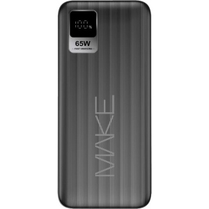 Батарея мобільна MAKE 30000 mAh 65W PD+QC Black (MPB-302BK)
