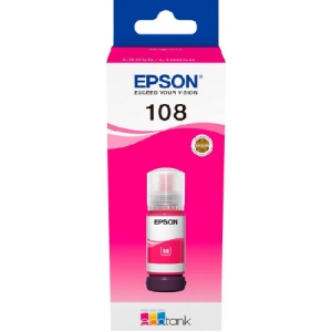 Чорнило Epson 108 EcoTank L8050/L18050 Magenta (C13T09C34A)