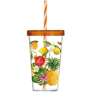 Склянка з трубочкою Herevin Fruit 0.66 л (161448-005P)