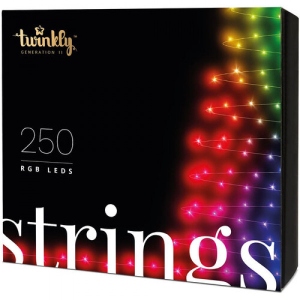 Уцінка - Гірлянда лінійна Twinkly Pro Strings RGB 250, подвійна лінія, AWG22, IP65, прозорий (TWP-S-CA-2X125STP-T)