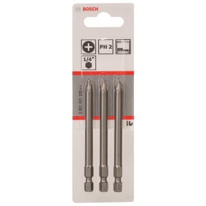Біта для викрутки Bosch Extra-Hart PH2 89 мм 3 шт. (2.607.001.535) порівняти ціни