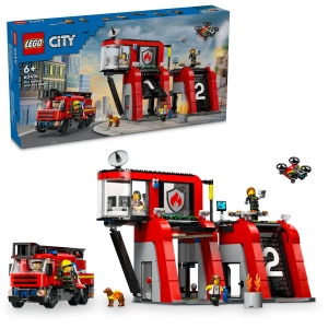 Конструктор LEGO City Пожежне депо з пожежною машиною (60414)