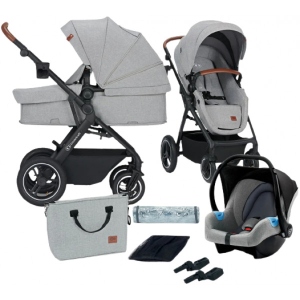 Коляска універсальна 3 в 1 Kinderkraft B-Tour Silver Gray (KSBTOU00LGR3000)