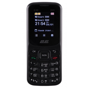 Мобільний телефон 2E E180 Dual Sim 2023 Black