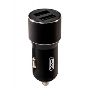 Автомобільний зарядний пристрій XO CC30 Metal car charger Black (6920680872756)