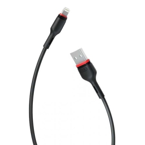Кабель синхронізації даних XO NB-P171 2.4A Lightning Black (6920680873647)