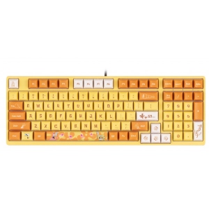 Клавіатура дротова Akko 3098S Sponge Bob CS Sponge, USB-A, Hot-swappable, EN/UKR, RGB Yellow (6925758613880)