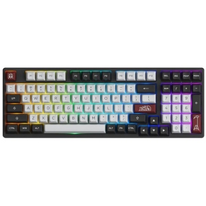 Клавіатура дротова Akko 3098S Dracula CS Jelly Pink, USB-A, Hot-swappable, EN/UKR, RGB Black (6925758616829)