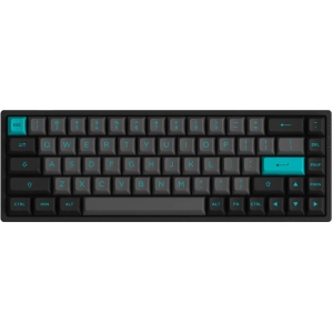 Клавіатура дротова Akko 3068B Plus Black&Cyan CS Jelly Purple, BT/WL/USB-A, EN/UKR, RGB Black (6925758618946)