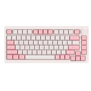 Клавіатура дротова Akko 5075B Plus Prunus Lannesiana CS Silver, BT/WL/USB-A, Hot-swappable, EN/UKR, RGB White (6925758619158)