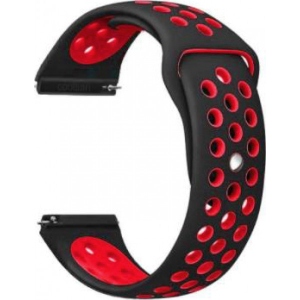 Ремінець для смарт-годинника BeCover Nike Style for Amazfit Stratos 1/2/2S/3/GTR 2/GTR 47mm/GTR Lite 47mm/Nexo/Pace Black-Red (705812)
