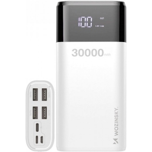 Батарея мобільна Wozinsky Powerbank 30.000mAh White (WPB-001WE)