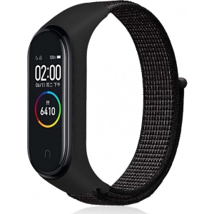 Ремінець для фітнес-браслету BeCover Nylon Style for Xiaomi Mi Smart Band 5 Black (705415)