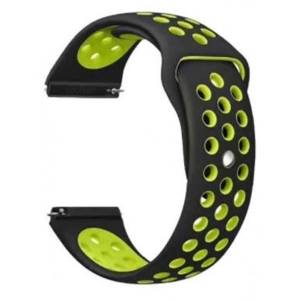 Ремінець для смарт-годинника BeCover Nike Style for Samsung Galaxy Watch/Active/Active 2/Watch 3/Gear S2 Classic/Gear Sport Black-Yellow (705697)