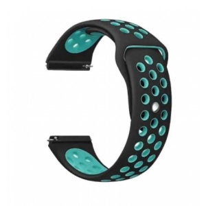 Ремінець для смарт-годинника BeCover Nike Style for Xiaomi Amazfit Bip/Bip Lite/Bip S Lite/GTR 42mm/GTS/TicWatch S2/TicWatch E Black-Blue (705701)
