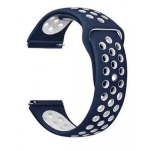 Ремінець для смарт-годинника BeCover Nike Style for Garmin Vivoactive 3/3 Music/Vivomove HR/Vivomove Blue-White (705779)