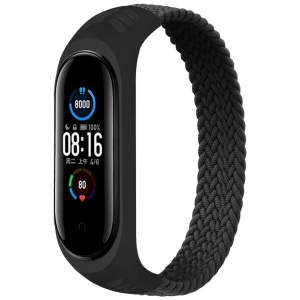 купити Ремінець для фітнес-браслету BeCover Elastic Nylon Style for Xiaomi Mi Smart Band 5/Mi Smart Band 6 Size M Black (706156)