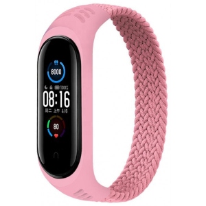 Ремінець для фітнес-браслету BeCover Elastic Nylon Style for Xiaomi Mi Smart Band 5/Mi Smart Band 6 Size L Pink (706163)