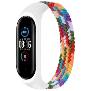 Ремінець для фітнес-браслету BeCover Elastic Nylon Style for Xiaomi Mi Smart Band 5/Mi Smart Band 6 Size L Rainbow (706165)