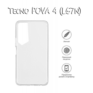 Чохол для смартфону BeCover for Tecno Pova 4 (LG7n) Transparancy (708663)