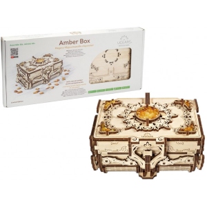 Уцінка - 3D пазли Ugears Бурштинова шкатулка (70090) #