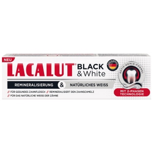 Зубна паста Lacalut Black&White 75 мл (4016369546215)