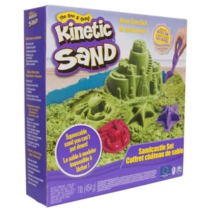 Кінетичний пісок Kinetic Sand & Kinetic Rock Замок з піску Зелений з аксесуарами 454 г (71402G)