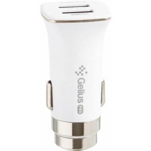 Автомобільний зарядний пристрій Gelius Pro Apollo GP-CC01 2xUSB 3.1A + Cable iPhone X White (71433)