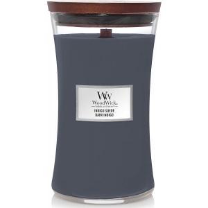 Свічка скло Woodwick Large Indigo Suede (Замша Индіго) 609г (1694651E)