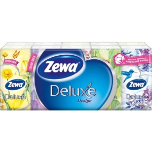 Хусточки паперові Zewa Deluxe 10 (7322540043440)