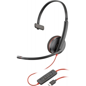 Гарнітура дротова Poly BlackWire C3210 USB-C HS Mono (8X214AA) купити