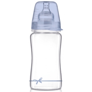 Пляшка для годування Lovi DIAMOND GLASS Baby Shower boy, 250 мл. (74/204boy)