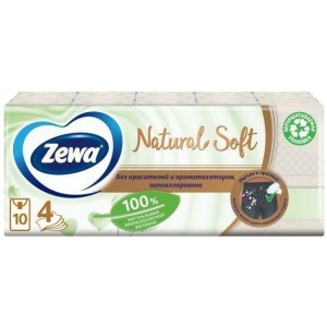 Хусточки паперові Zewa Natural Soft 9x10 (7322541285733)