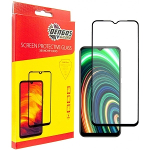 Захисне скло для смартфону DENGOS for Realme C25y Black Full Glue (TGFG-209)