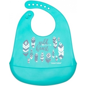 Нагрудник силіконовий Canpol babies з кишенею WILD NATURE блакитний (74/023_blu)