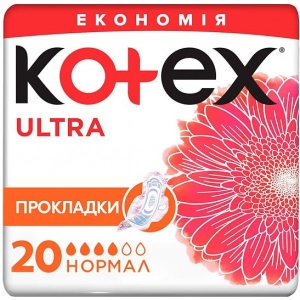 Прокладки гігієнічні Kotex Ultra Dry Normal Duo 20 шт. (5029053542638)