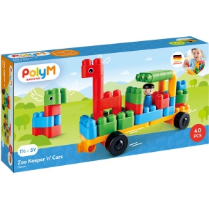 Пластиковий конструктор PolyM Автопарк у зоопарку 40 деталей (760006)