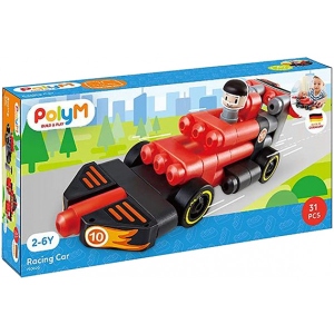 Пластиковий конструктор PolyM Гоночний автомобіль 31 деталь (760020)