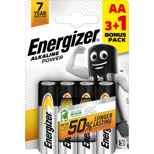 Батарейка тип AA Energizer AA Alk Power уп. 3+1шт.