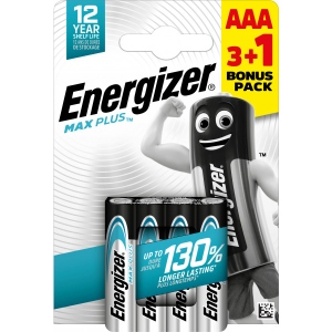 Батарейка тип AAA Energizer AAA Max Plus уп. 3+1 шт.