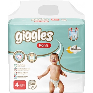 Одноразові підгузки-трусики Giggles maxi (7-18 кг), 30 шт. (5141)